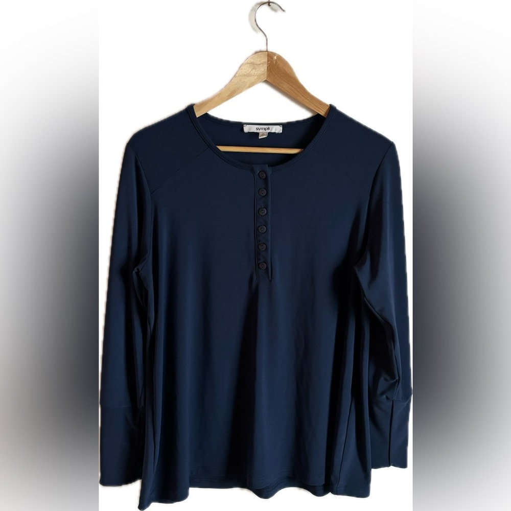 SYMPLI Dark Blue Button-Down Shirt
